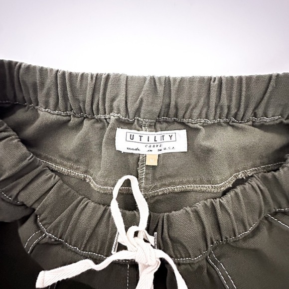 Utility Canvas Beach Pant cotton green - size Medium - Picture 6 of 9